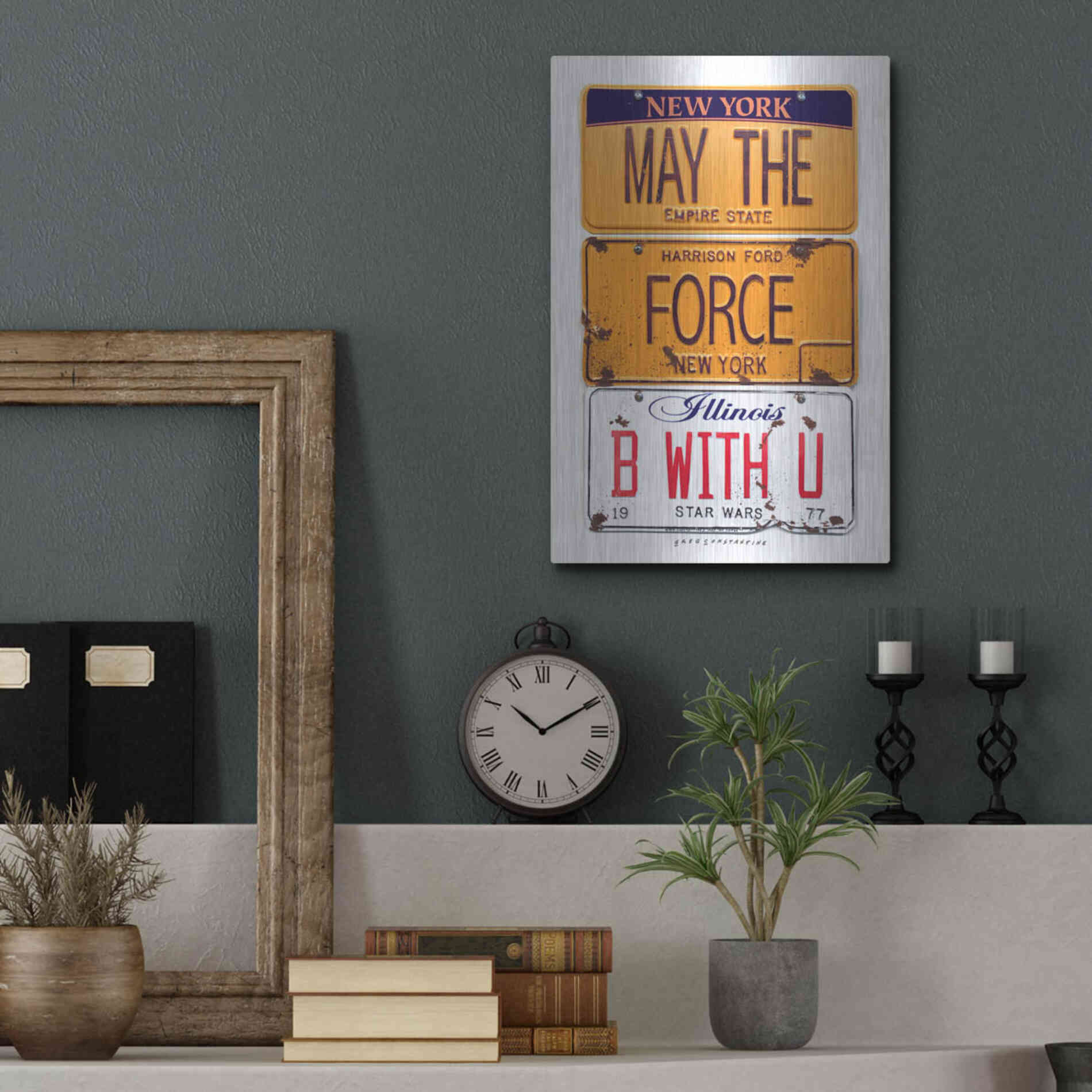 Luxe Metal Art 'Ford May The Force' by Gregory Constantine, Metal Wall Art,12x16
