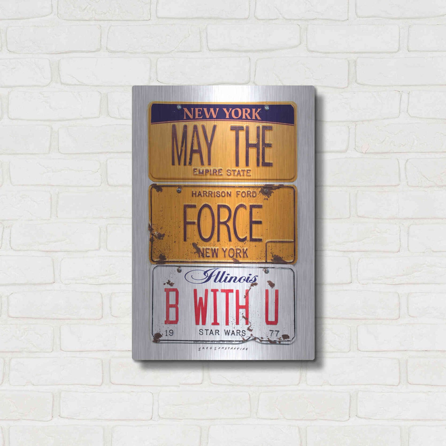 Luxe Metal Art 'Ford May The Force' by Gregory Constantine, Metal Wall Art,16x24