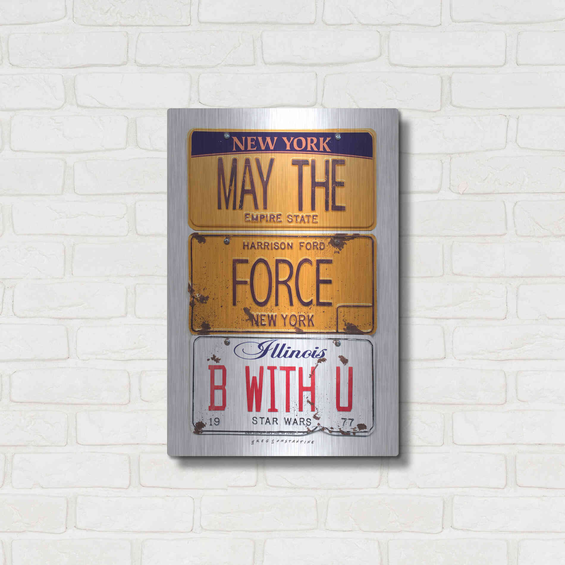 Luxe Metal Art 'Ford May The Force' by Gregory Constantine, Metal Wall Art,16x24