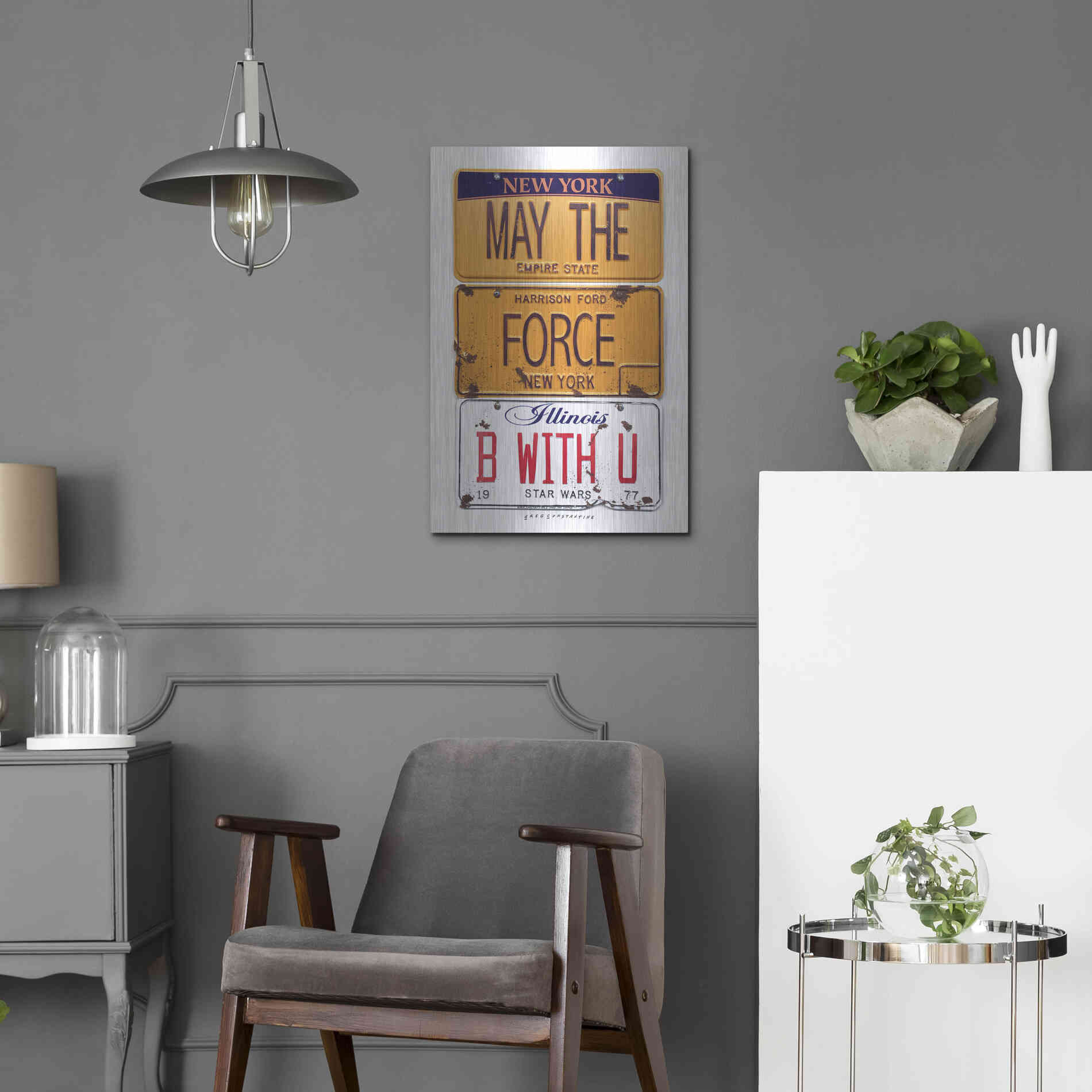 Luxe Metal Art 'Ford May The Force' by Gregory Constantine, Metal Wall Art,16x24