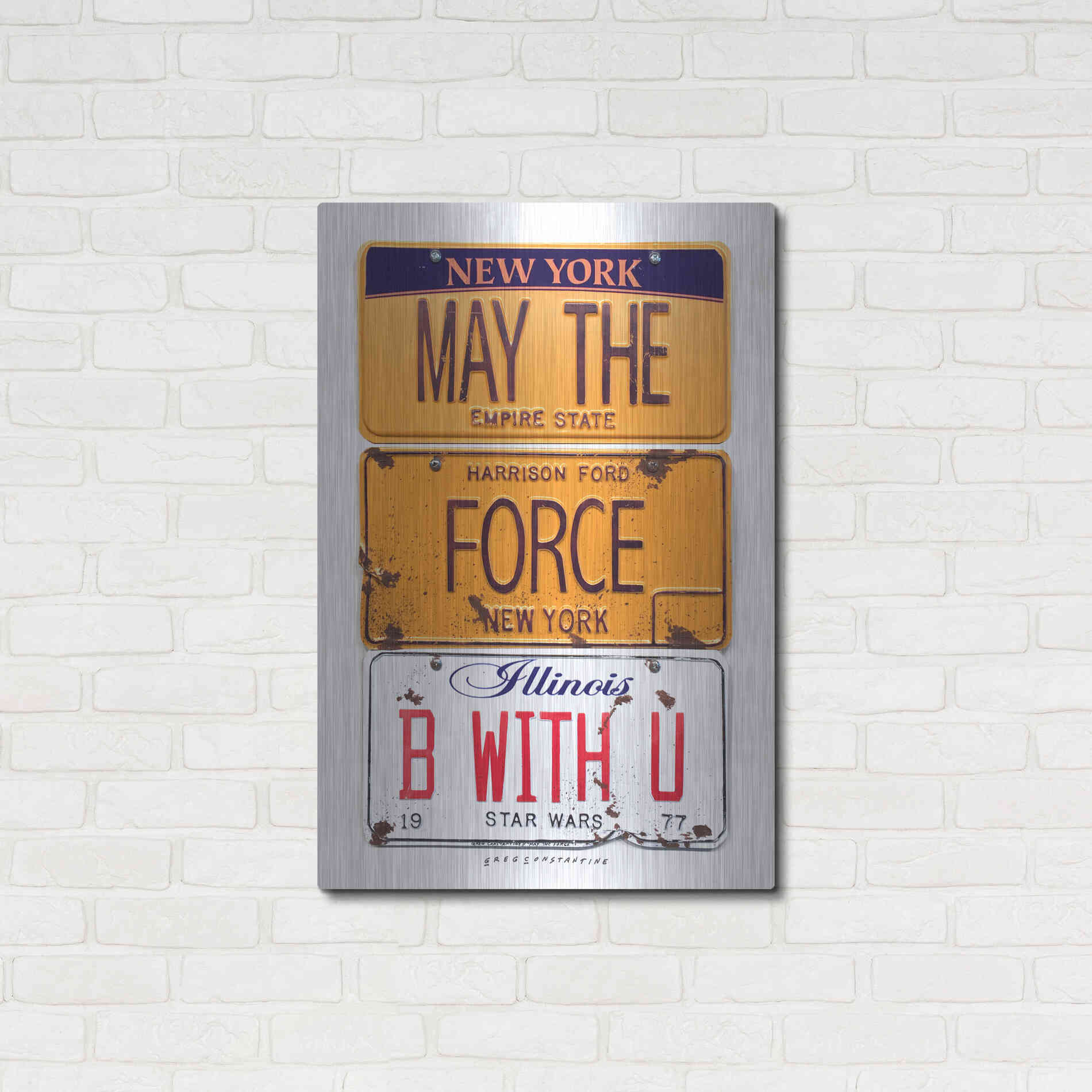Luxe Metal Art 'Ford May The Force' by Gregory Constantine, Metal Wall Art,24x36