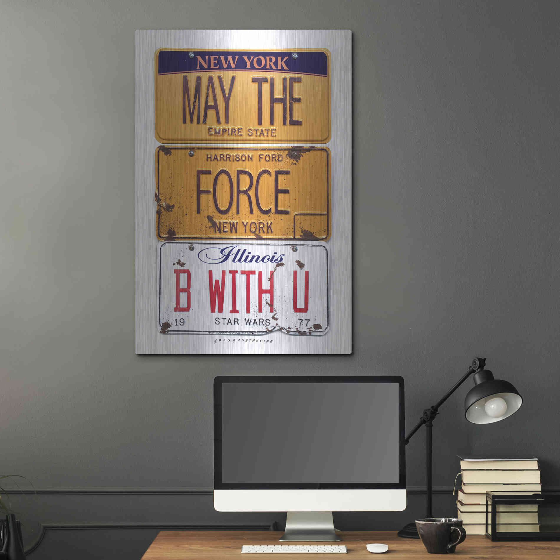 Luxe Metal Art 'Ford May The Force' by Gregory Constantine, Metal Wall Art,24x36