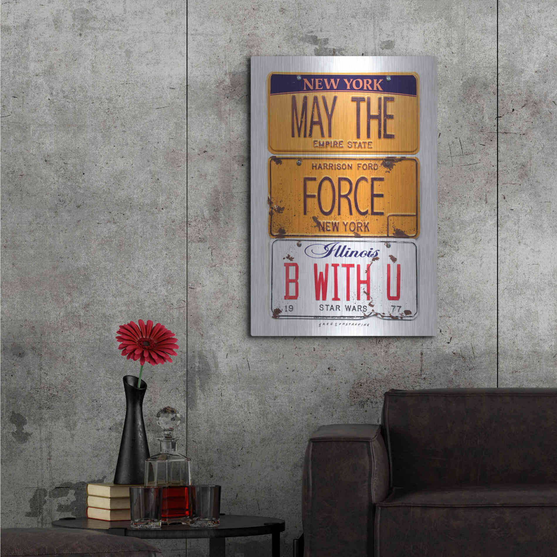Luxe Metal Art 'Ford May The Force' by Gregory Constantine, Metal Wall Art,24x36