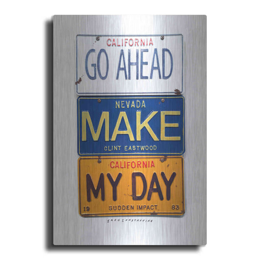 Luxe Metal Art 'Eastwood Make My Day' by Gregory Constantine, Metal Wall Art