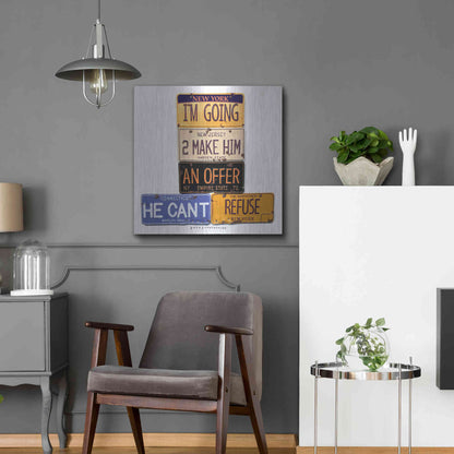 Luxe Metal Art 'Brando Offer Can't Refuse' by Gregory Constantine, Metal Wall Art,24x24