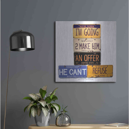 Luxe Metal Art 'Brando Offer Can't Refuse' by Gregory Constantine, Metal Wall Art,24x24