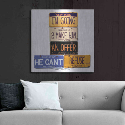 Luxe Metal Art 'Brando Offer Can't Refuse' by Gregory Constantine, Metal Wall Art,36x36
