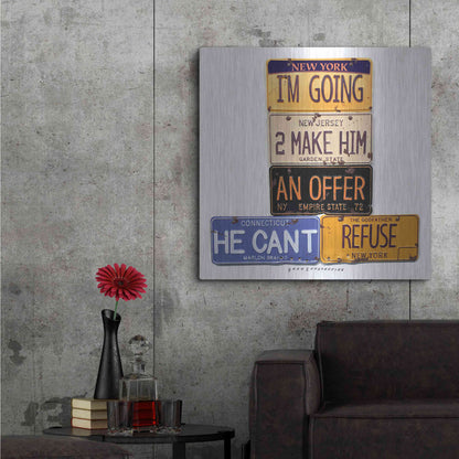 Luxe Metal Art 'Brando Offer Can't Refuse' by Gregory Constantine, Metal Wall Art,36x36