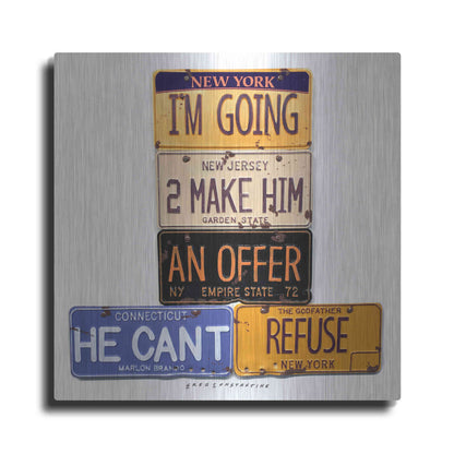 Luxe Metal Art 'Brando Offer Can't Refuse' by Gregory Constantine, Metal Wall Art