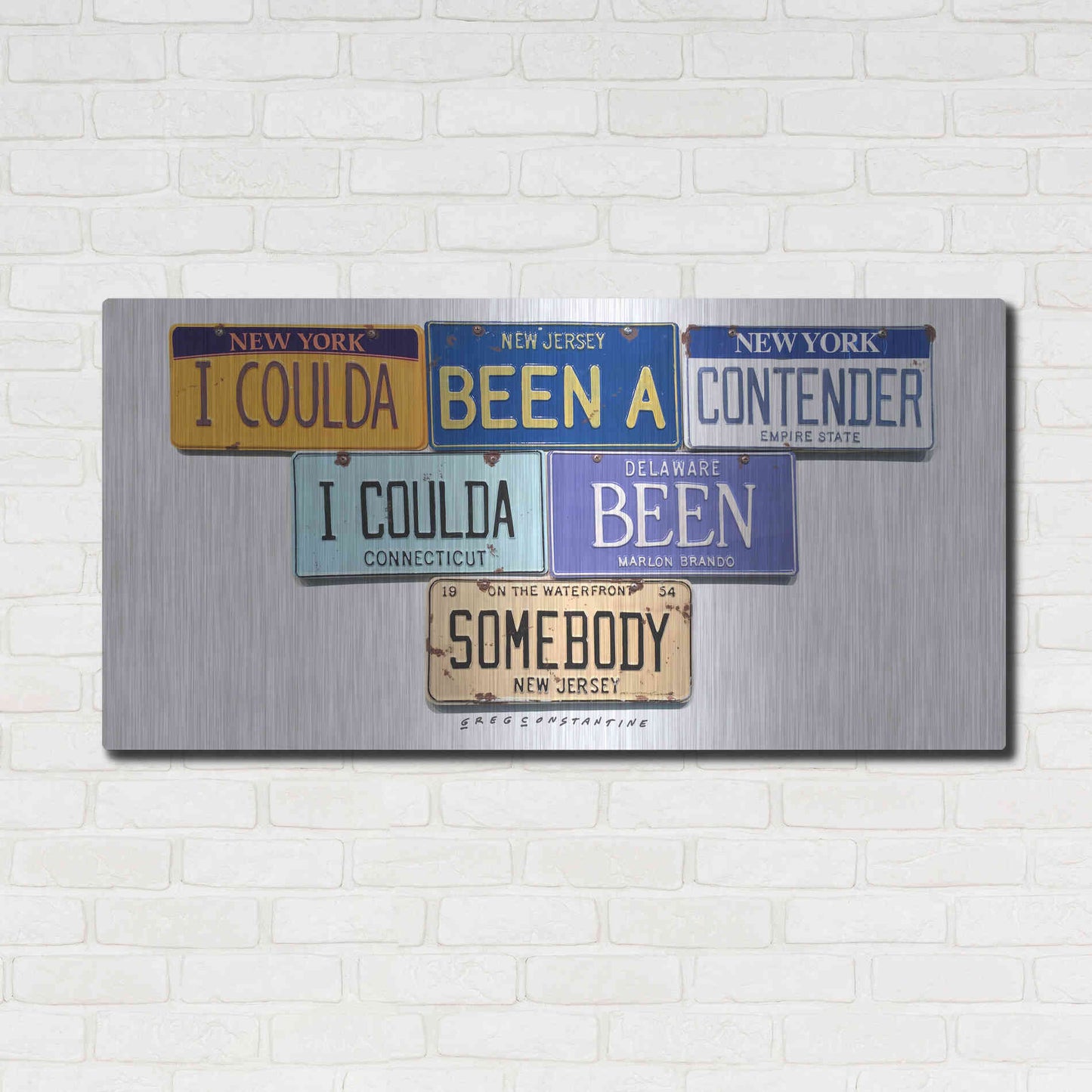 Luxe Metal Art 'Brando Contender' by Gregory Constantine, Metal Wall Art,48x24