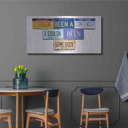 Luxe Metal Art 'Brando Contender' by Gregory Constantine, Metal Wall Art,48x24