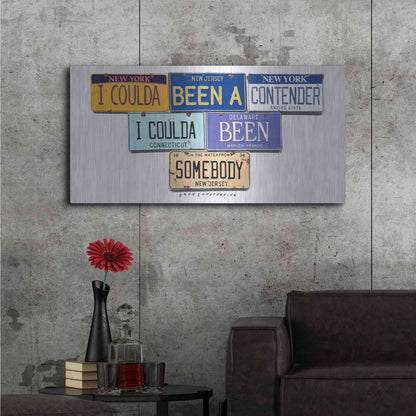 Luxe Metal Art 'Brando Contender' by Gregory Constantine, Metal Wall Art,48x24