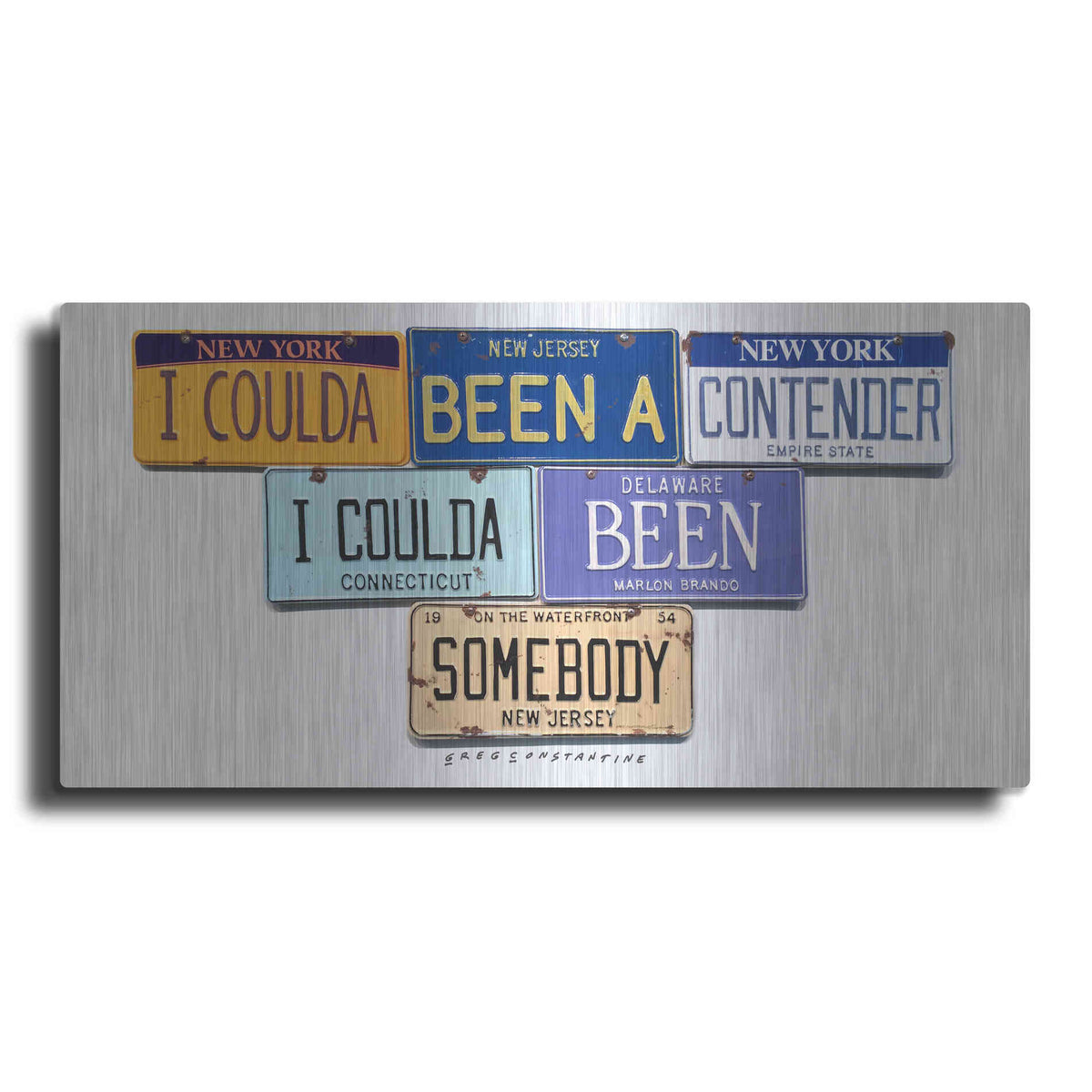 Luxe Metal Art 'Brando Contender' by Gregory Constantine, Metal Wall Art