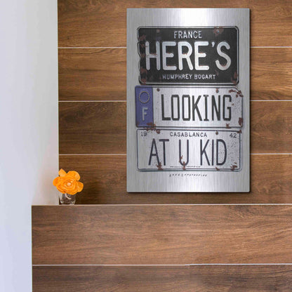 Luxe Metal Art 'Bogart U Kid' by Gregory Constantine, Metal Wall Art,12x16