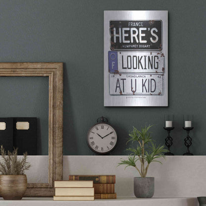 Luxe Metal Art 'Bogart U Kid' by Gregory Constantine, Metal Wall Art,12x16