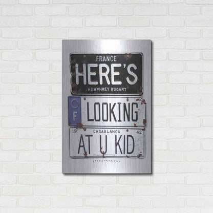 Luxe Metal Art 'Bogart U Kid' by Gregory Constantine, Metal Wall Art,24x36