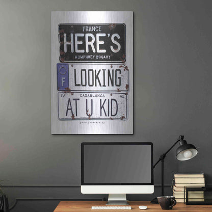 Luxe Metal Art 'Bogart U Kid' by Gregory Constantine, Metal Wall Art,24x36
