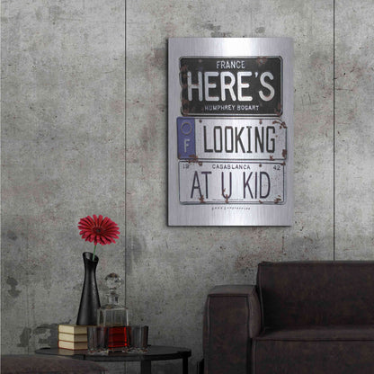 Luxe Metal Art 'Bogart U Kid' by Gregory Constantine, Metal Wall Art,24x36