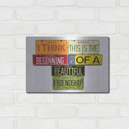 Luxe Metal Art 'Bogart Beautiful Friendship' by Gregory Constantine, Metal Wall Art,16x12