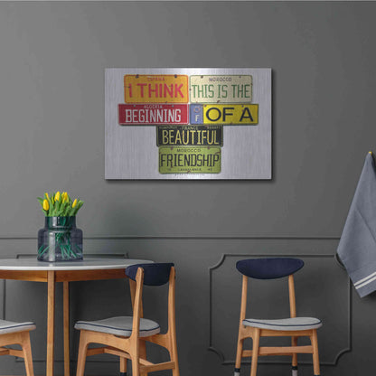 Luxe Metal Art 'Bogart Beautiful Friendship' by Gregory Constantine, Metal Wall Art,36x24