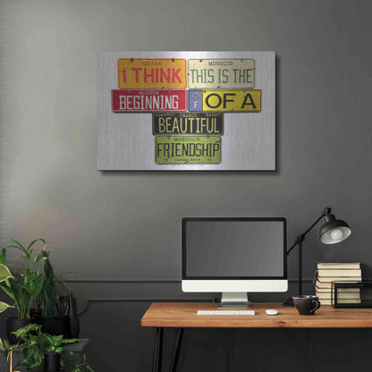 Luxe Metal Art 'Bogart Beautiful Friendship' by Gregory Constantine, Metal Wall Art,36x24