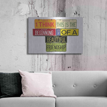 Luxe Metal Art 'Bogart Beautiful Friendship' by Gregory Constantine, Metal Wall Art,36x24