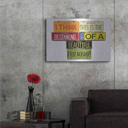 Luxe Metal Art 'Bogart Beautiful Friendship' by Gregory Constantine, Metal Wall Art,36x24