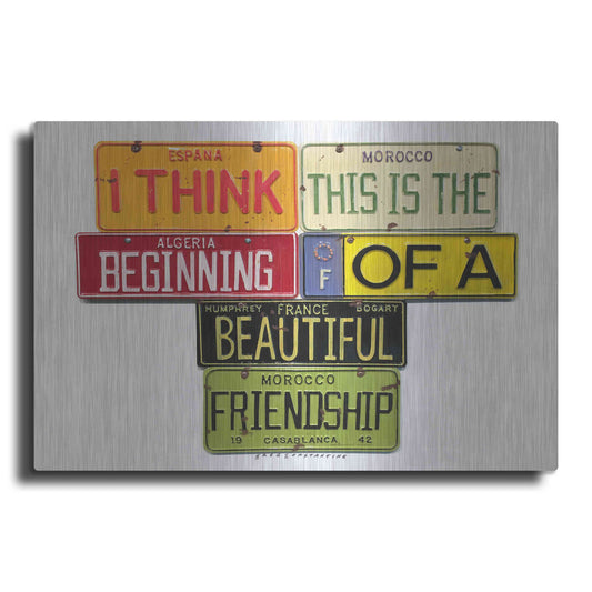 Luxe Metal Art 'Bogart Beautiful Friendship' by Gregory Constantine, Metal Wall Art
