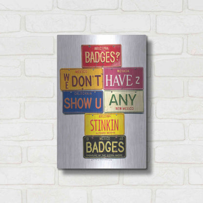 Luxe Metal Art 'Bedoya Badges' by Gregory Constantine, Metal Wall Art,12x16