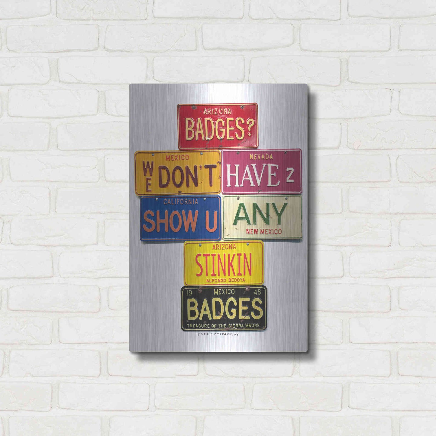 Luxe Metal Art 'Bedoya Badges' by Gregory Constantine, Metal Wall Art,16x24