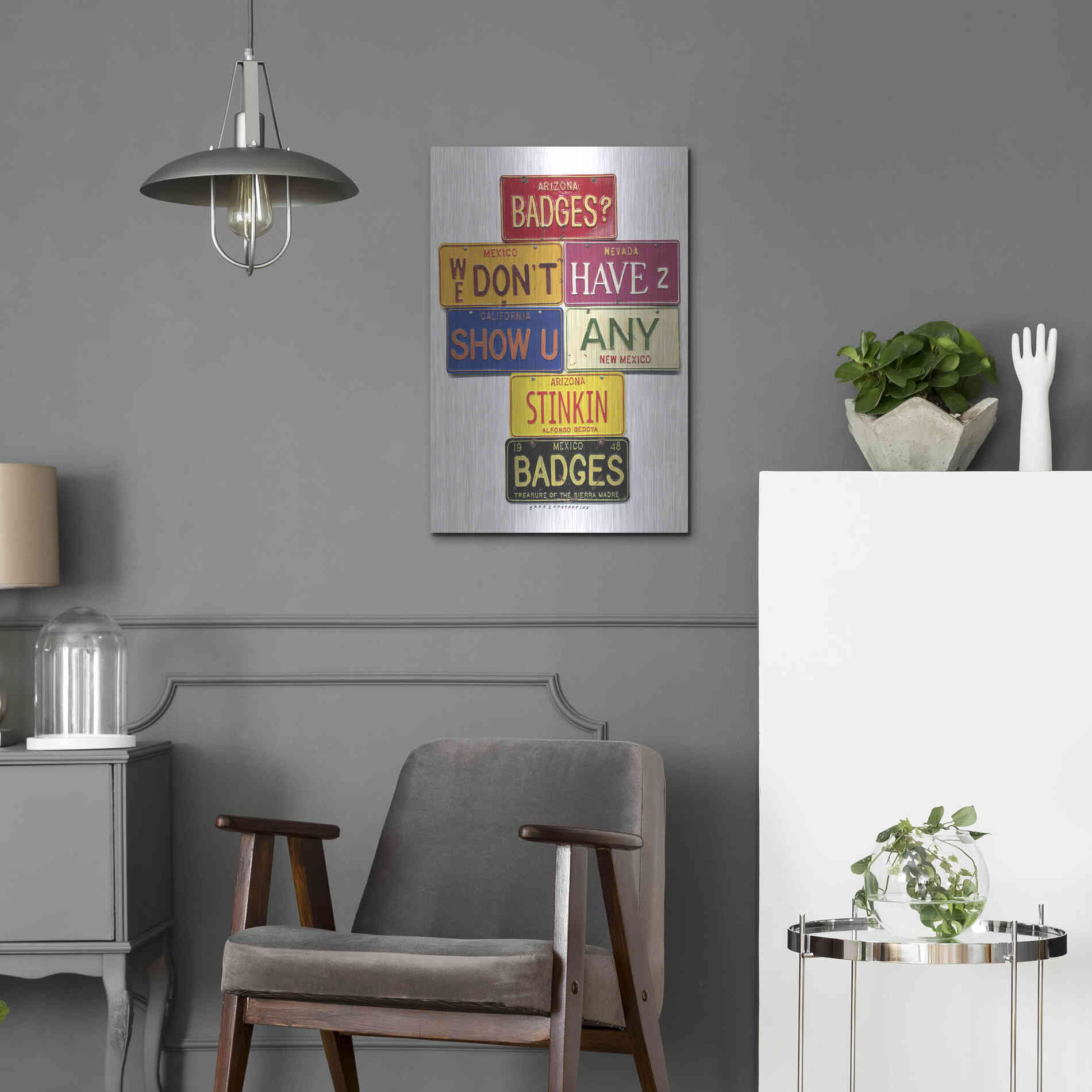 Luxe Metal Art 'Bedoya Badges' by Gregory Constantine, Metal Wall Art,16x24