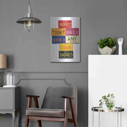 Luxe Metal Art 'Bedoya Badges' by Gregory Constantine, Metal Wall Art,16x24