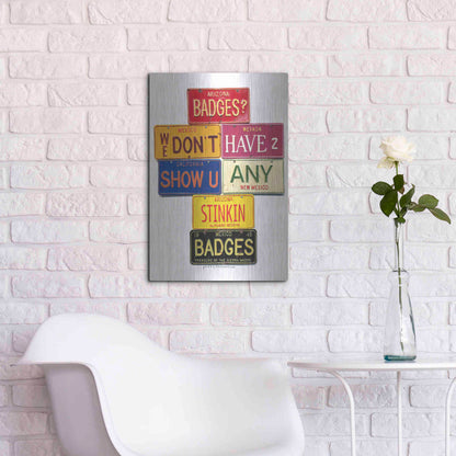 Luxe Metal Art 'Bedoya Badges' by Gregory Constantine, Metal Wall Art,16x24