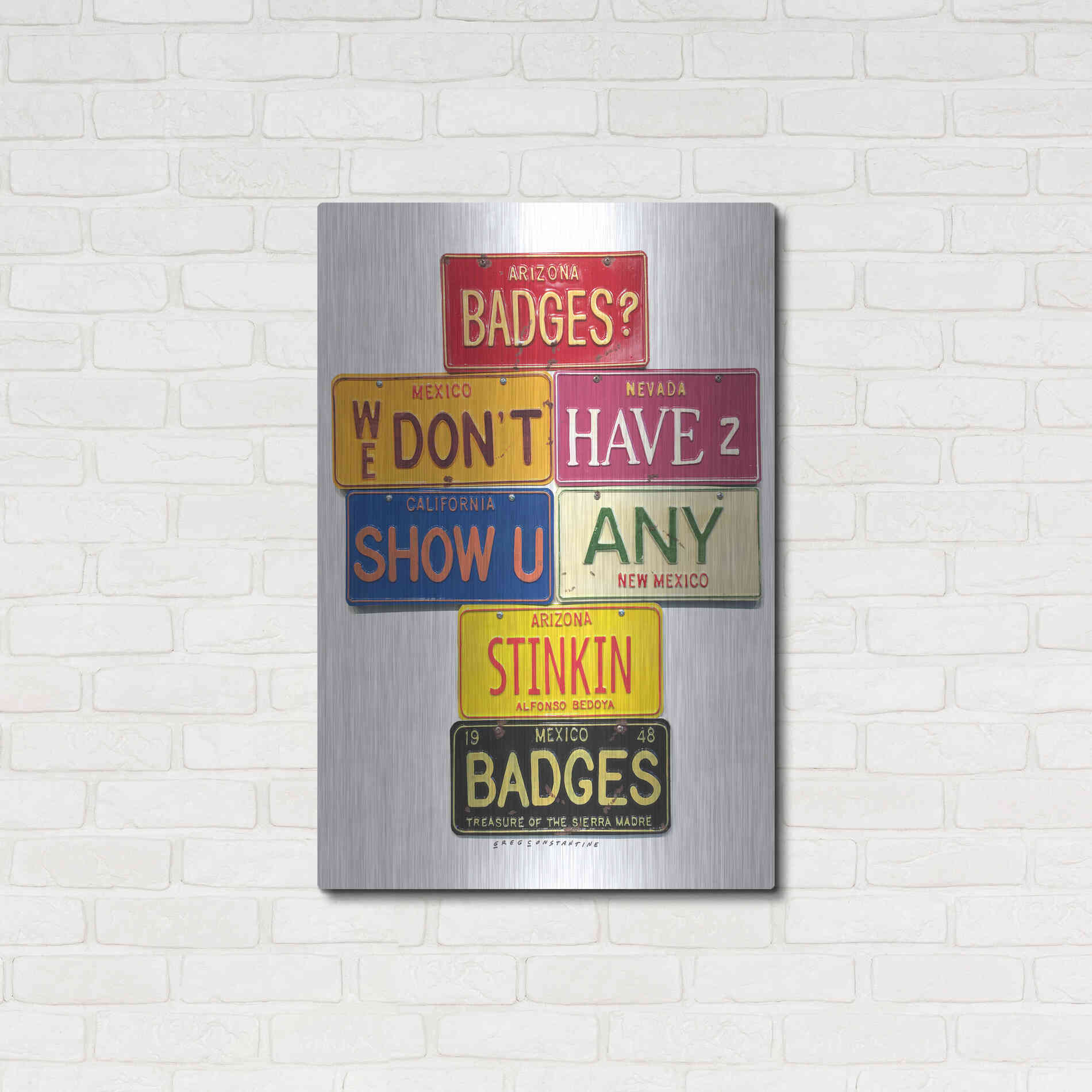 Luxe Metal Art 'Bedoya Badges' by Gregory Constantine, Metal Wall Art,24x36