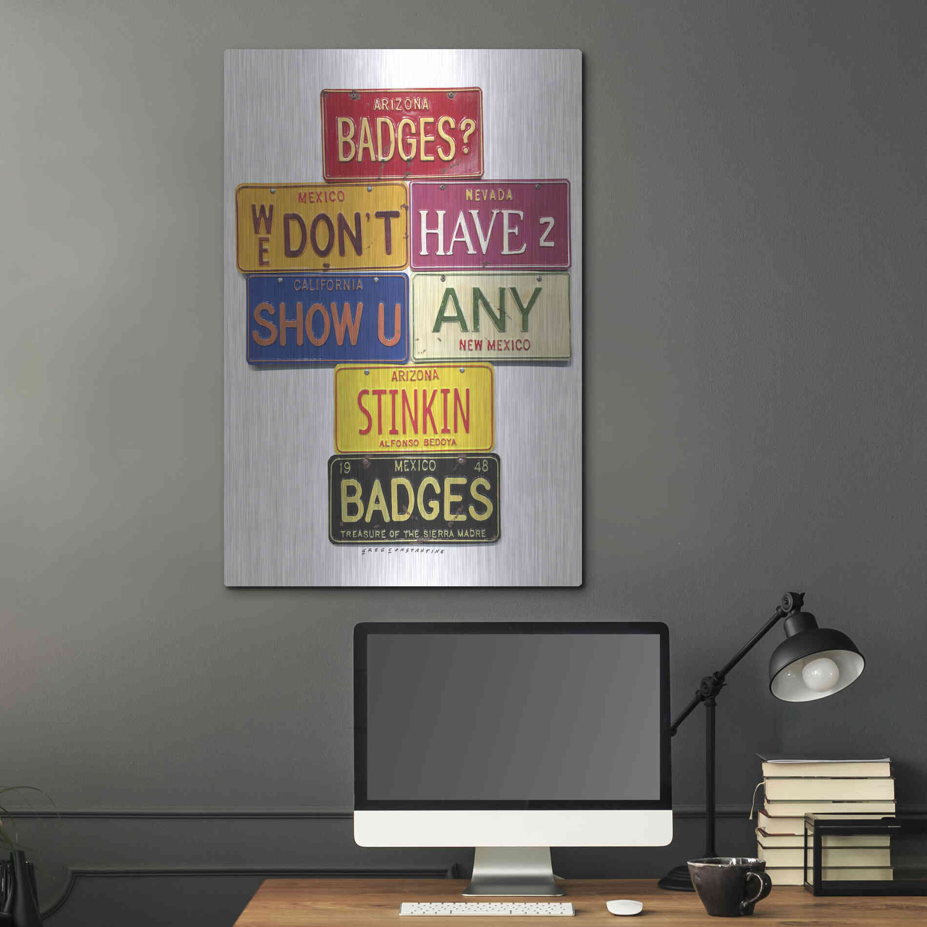 Luxe Metal Art 'Bedoya Badges' by Gregory Constantine, Metal Wall Art,24x36