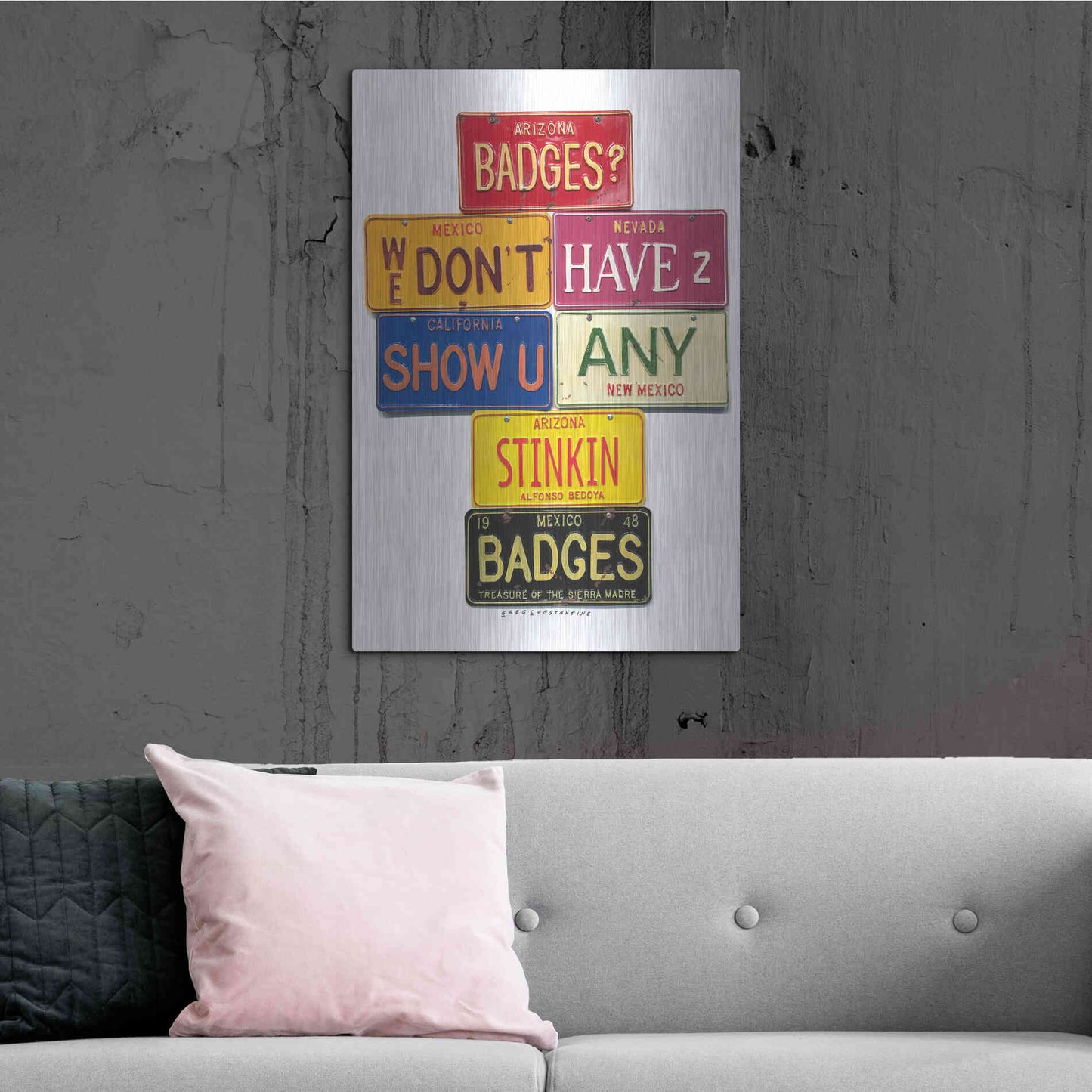 Luxe Metal Art 'Bedoya Badges' by Gregory Constantine, Metal Wall Art,24x36