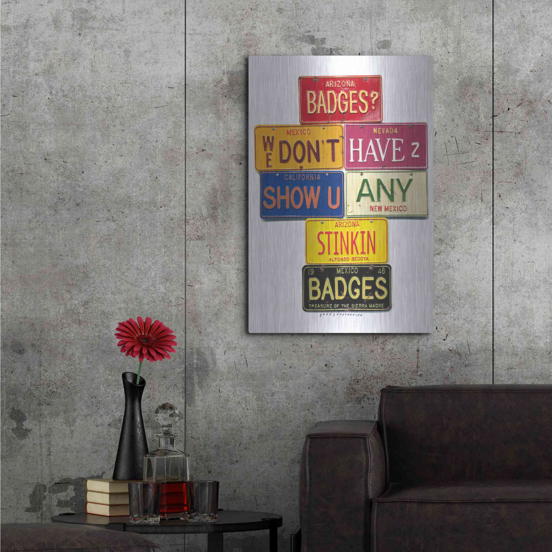 Luxe Metal Art 'Bedoya Badges' by Gregory Constantine, Metal Wall Art,24x36