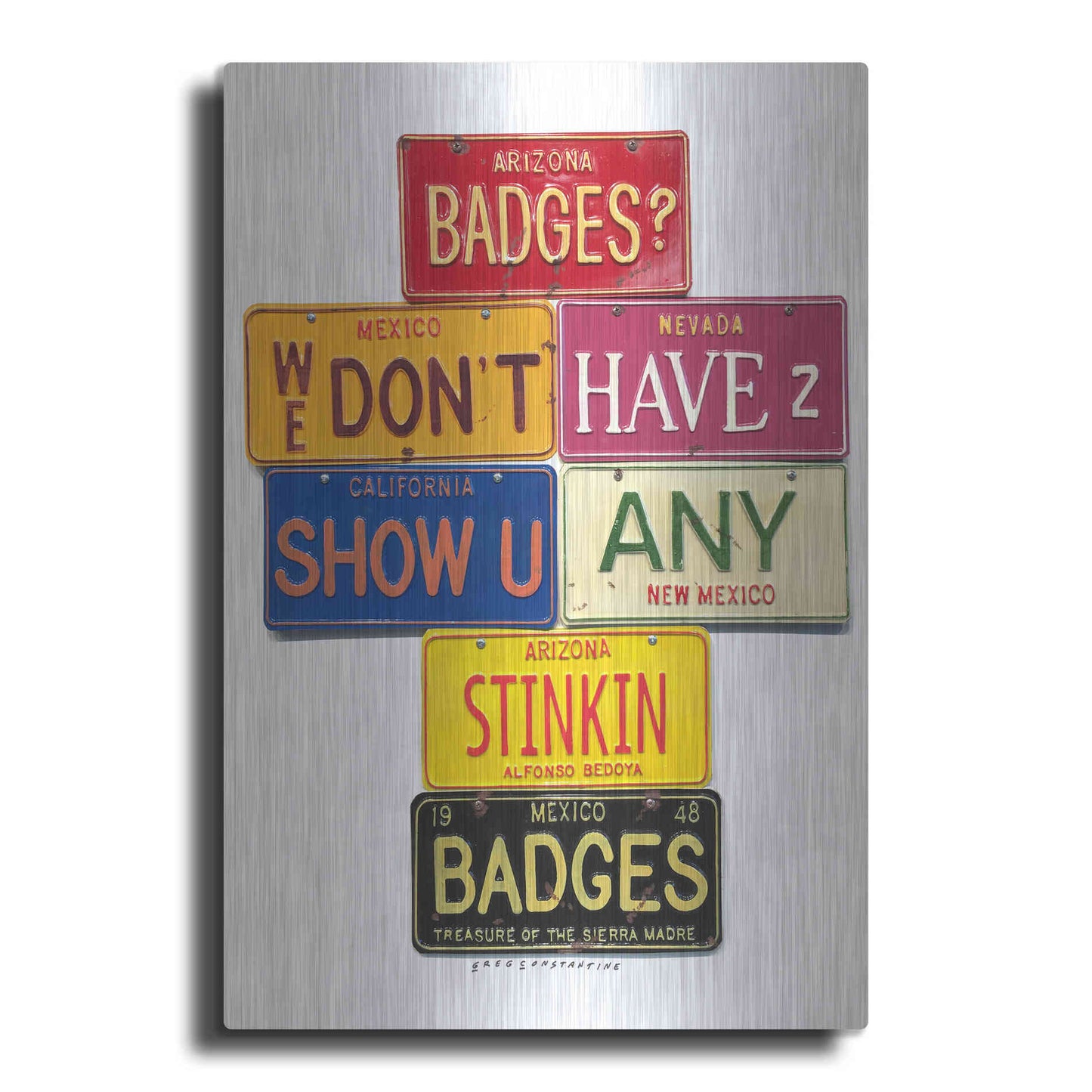 Luxe Metal Art 'Bedoya Badges' by Gregory Constantine, Metal Wall Art