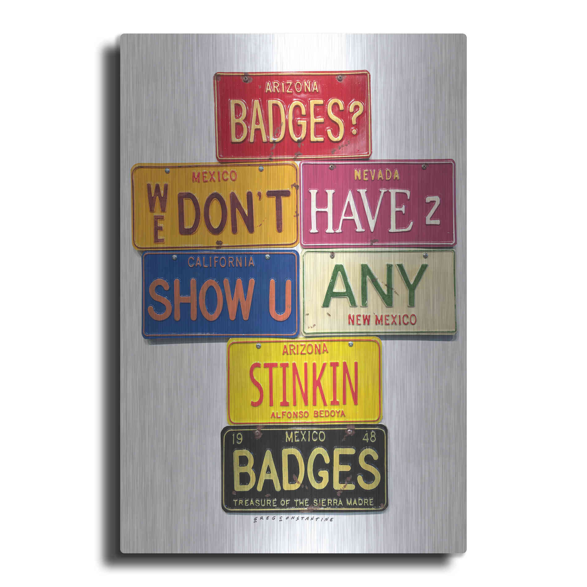 Luxe Metal Art 'Bedoya Badges' by Gregory Constantine, Metal Wall Art