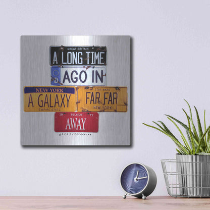 Luxe Metal Art 'A Long Time Ago' by Gregory Constantine, Metal Wall Art,12x12