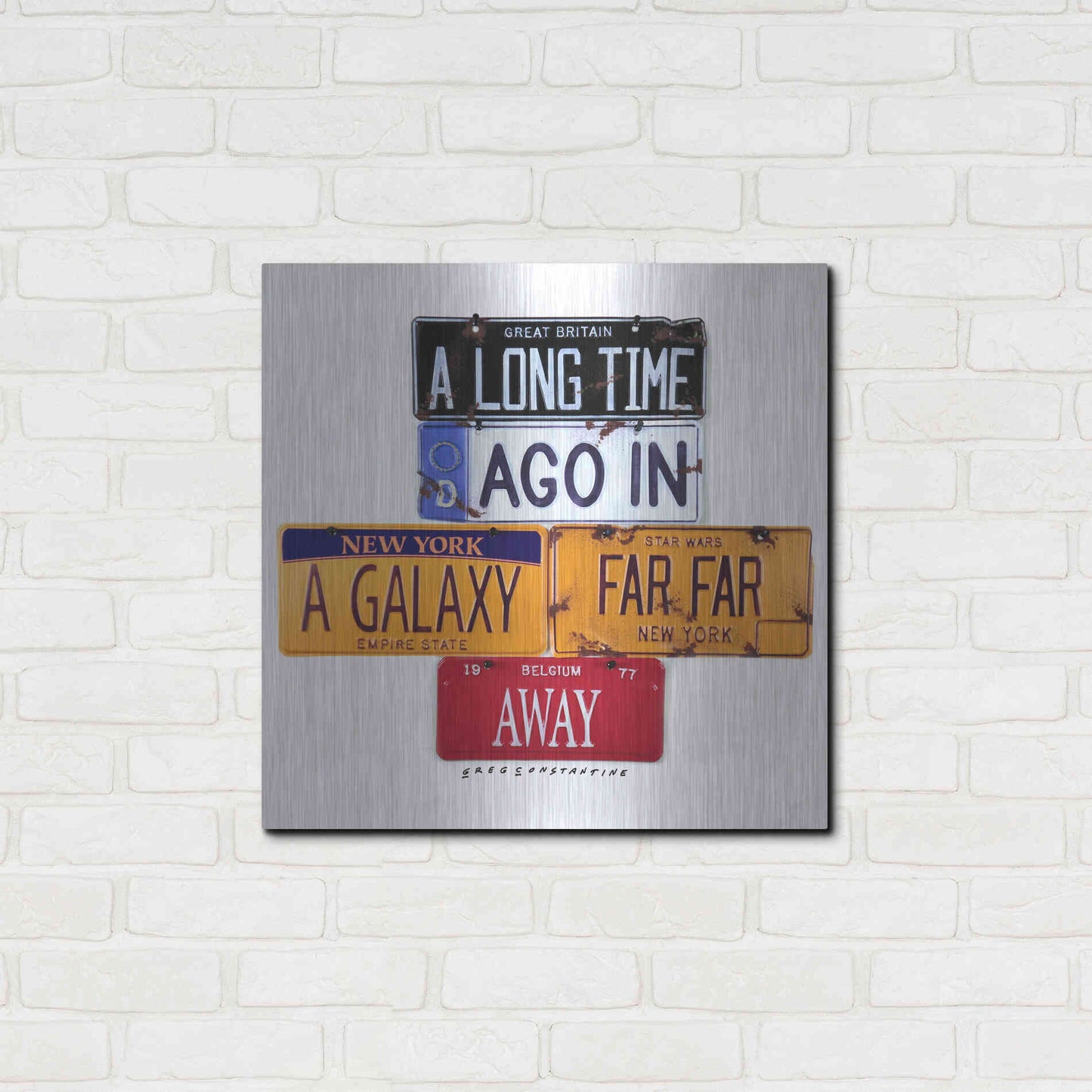 Luxe Metal Art 'A Long Time Ago' by Gregory Constantine, Metal Wall Art,24x24