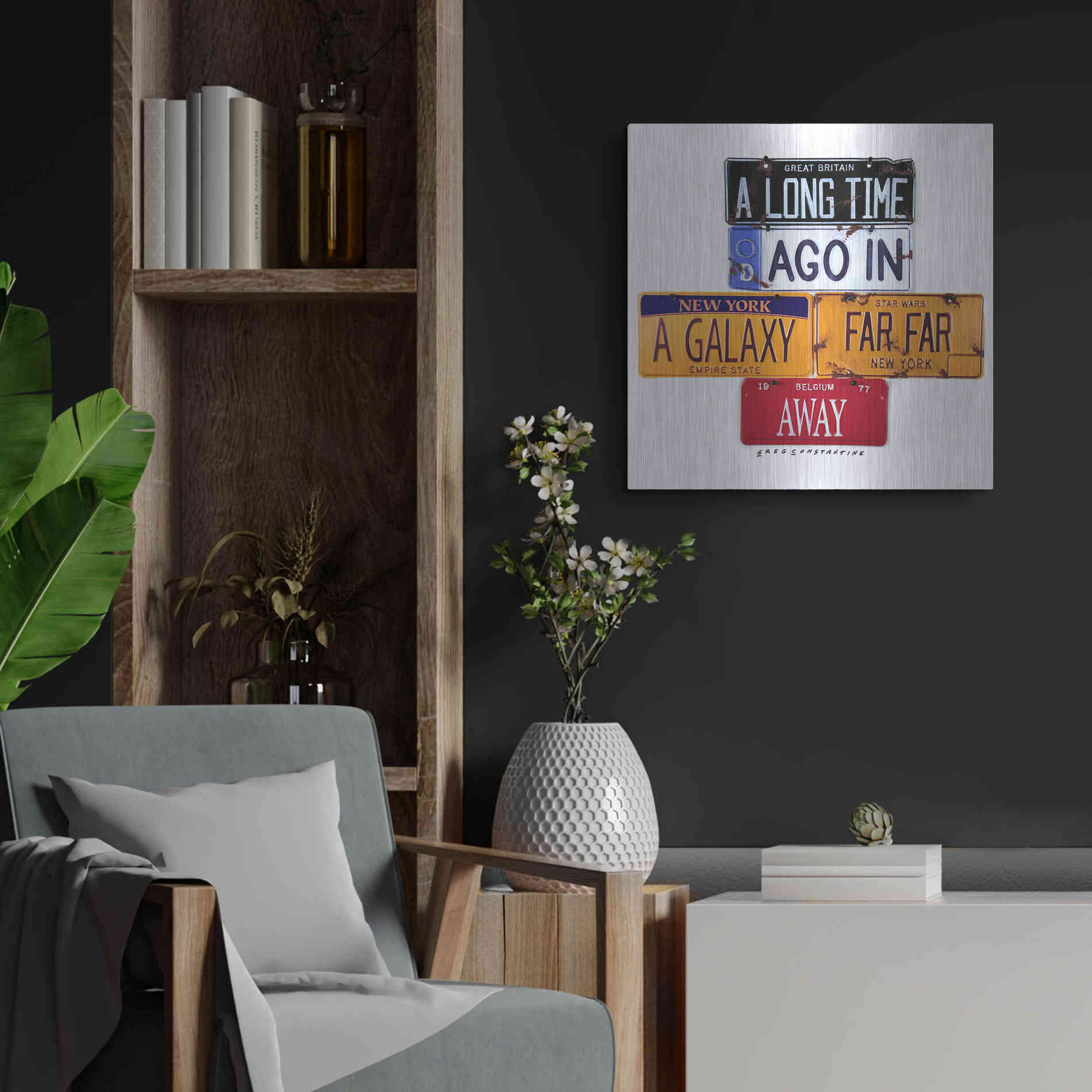 Luxe Metal Art 'A Long Time Ago' by Gregory Constantine, Metal Wall Art,24x24