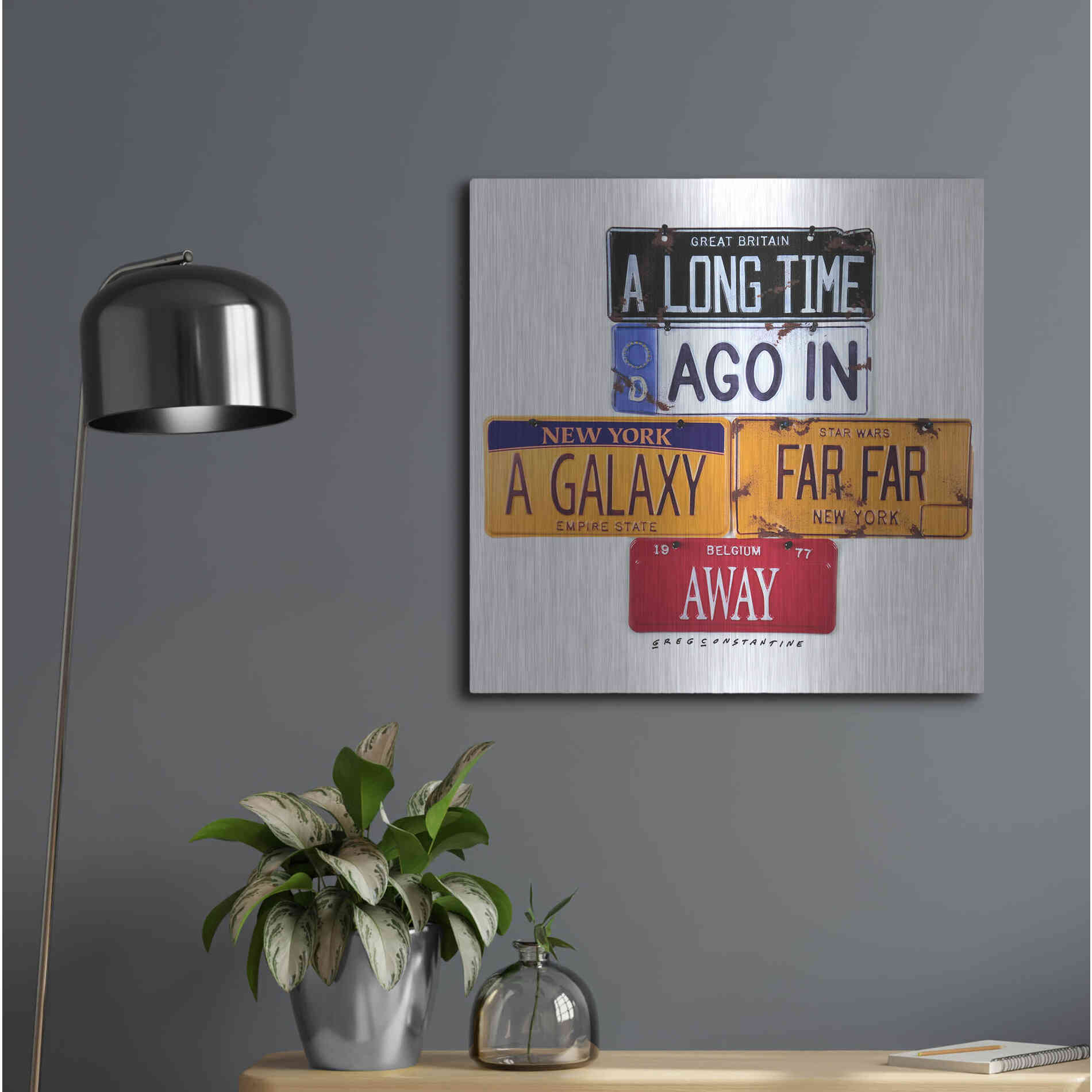 Luxe Metal Art 'A Long Time Ago' by Gregory Constantine, Metal Wall Art,24x24