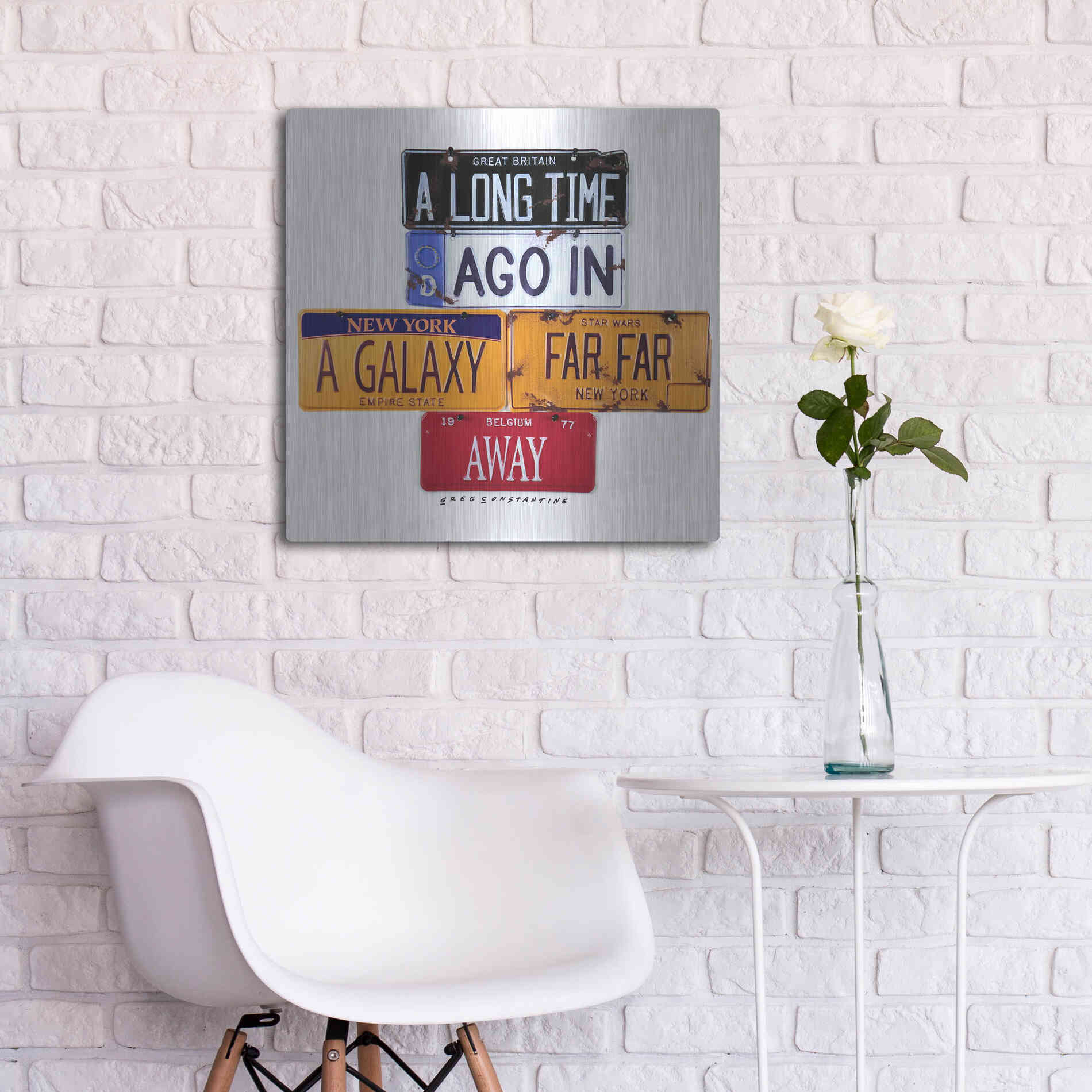 Luxe Metal Art 'A Long Time Ago' by Gregory Constantine, Metal Wall Art,24x24