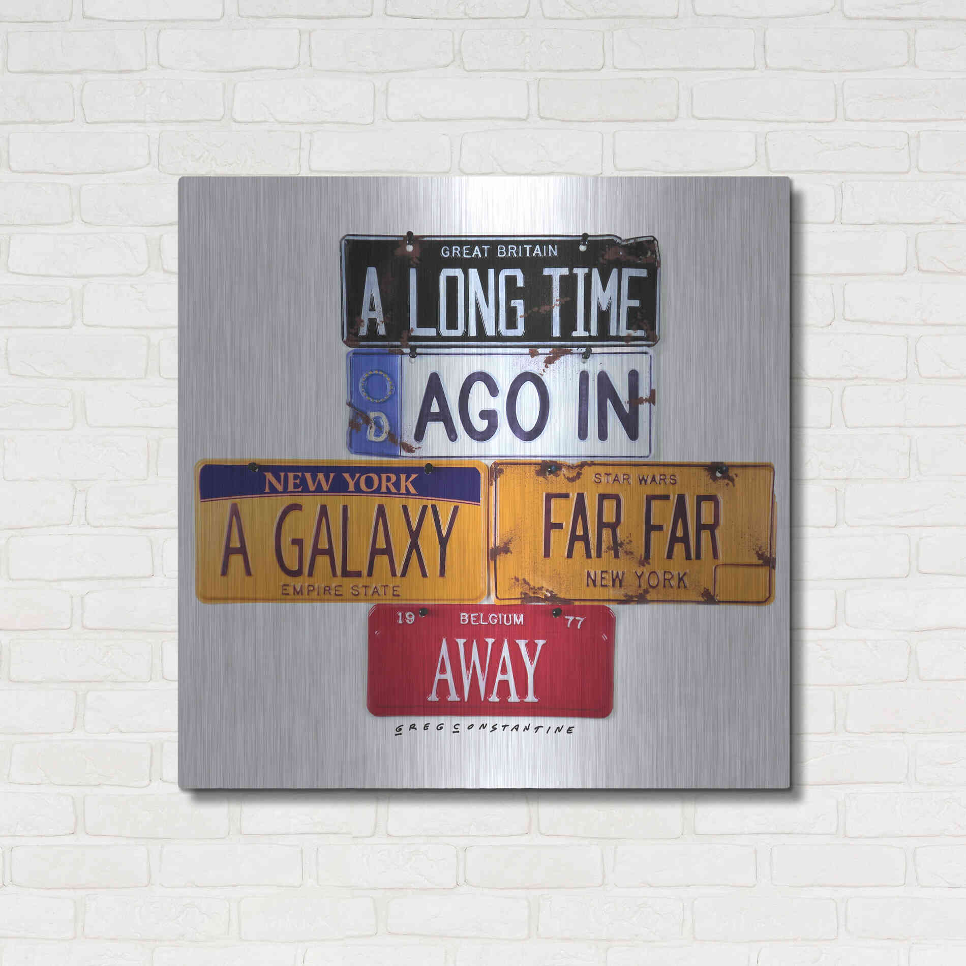 Luxe Metal Art 'A Long Time Ago' by Gregory Constantine, Metal Wall Art,36x36