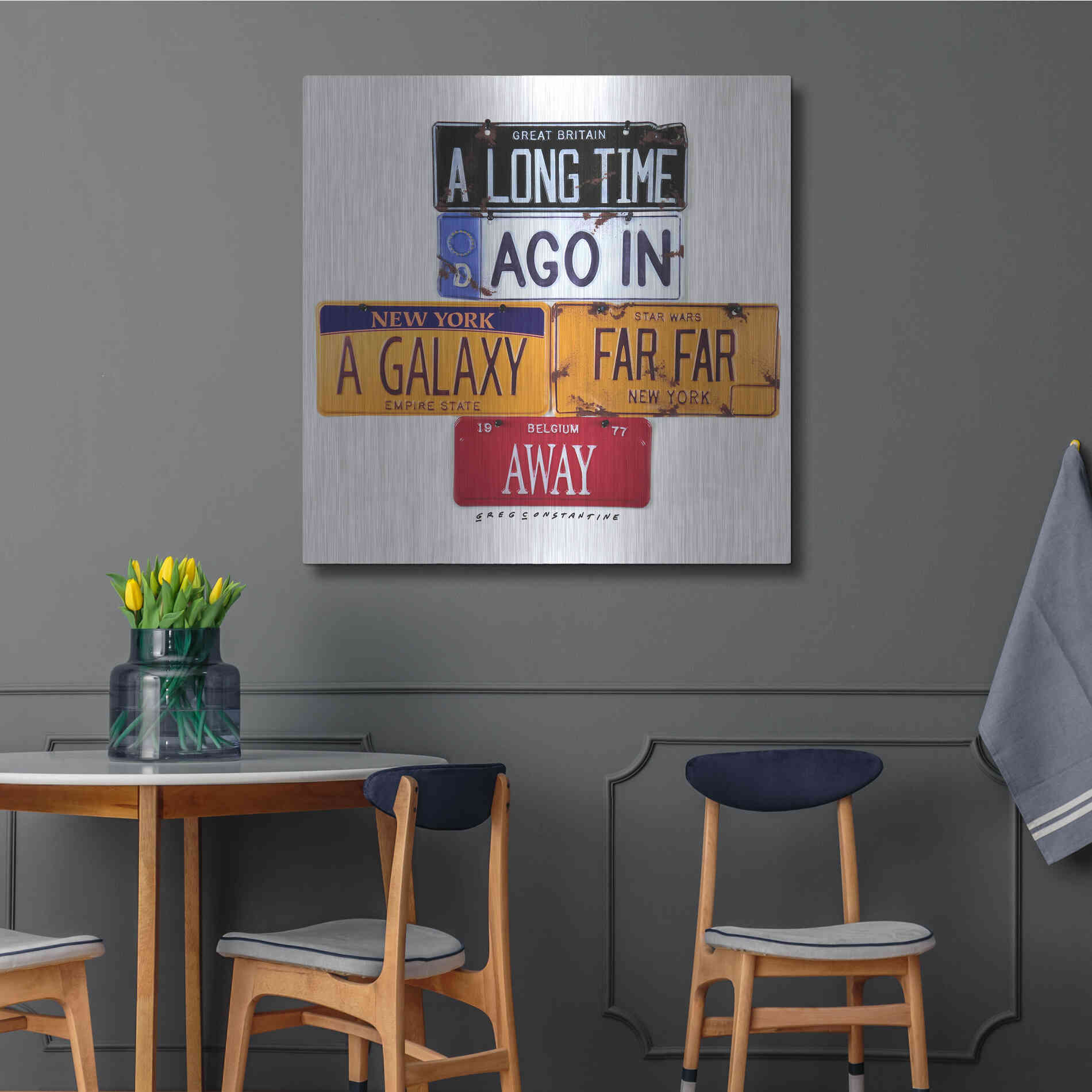 Luxe Metal Art 'A Long Time Ago' by Gregory Constantine, Metal Wall Art,36x36