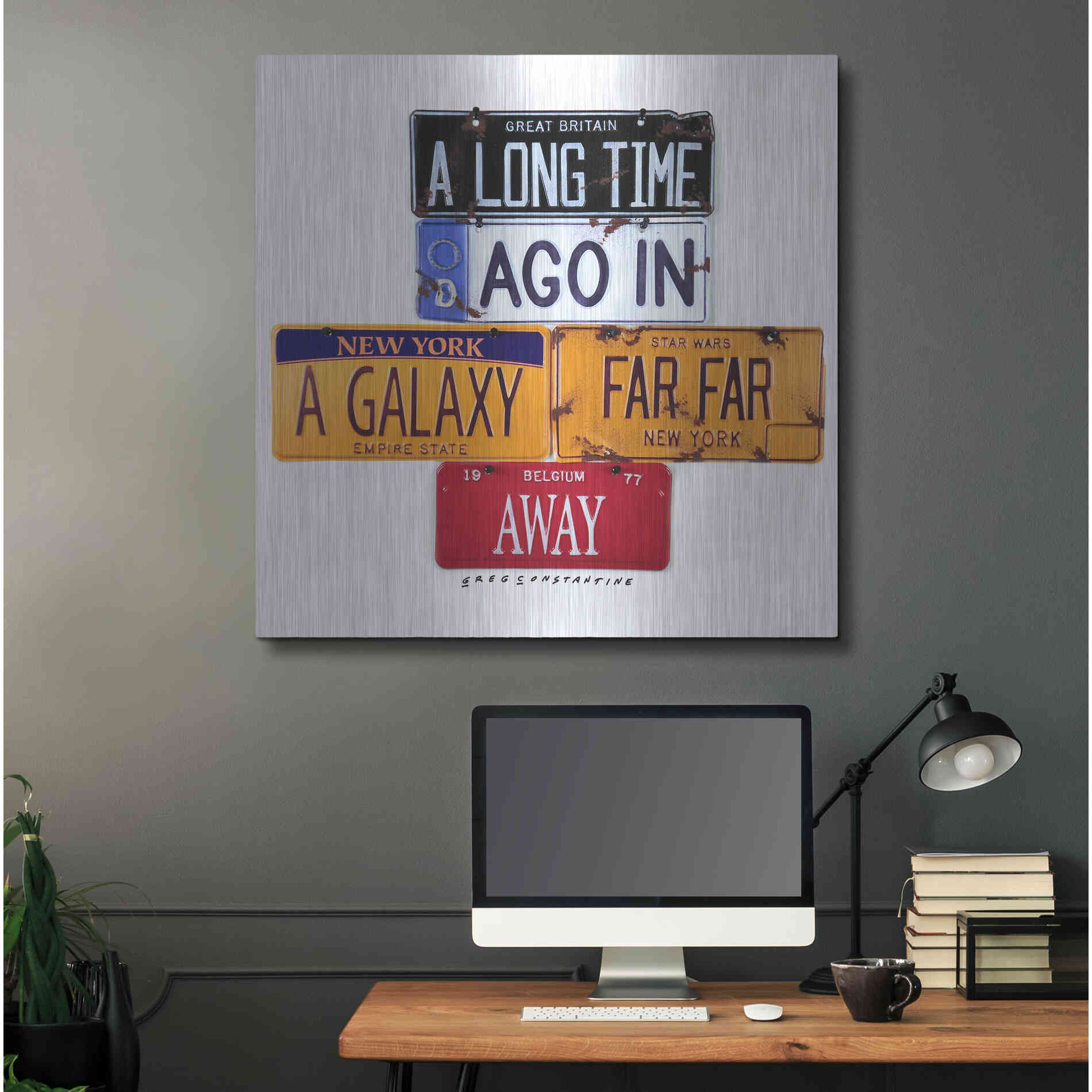 Luxe Metal Art 'A Long Time Ago' by Gregory Constantine, Metal Wall Art,36x36