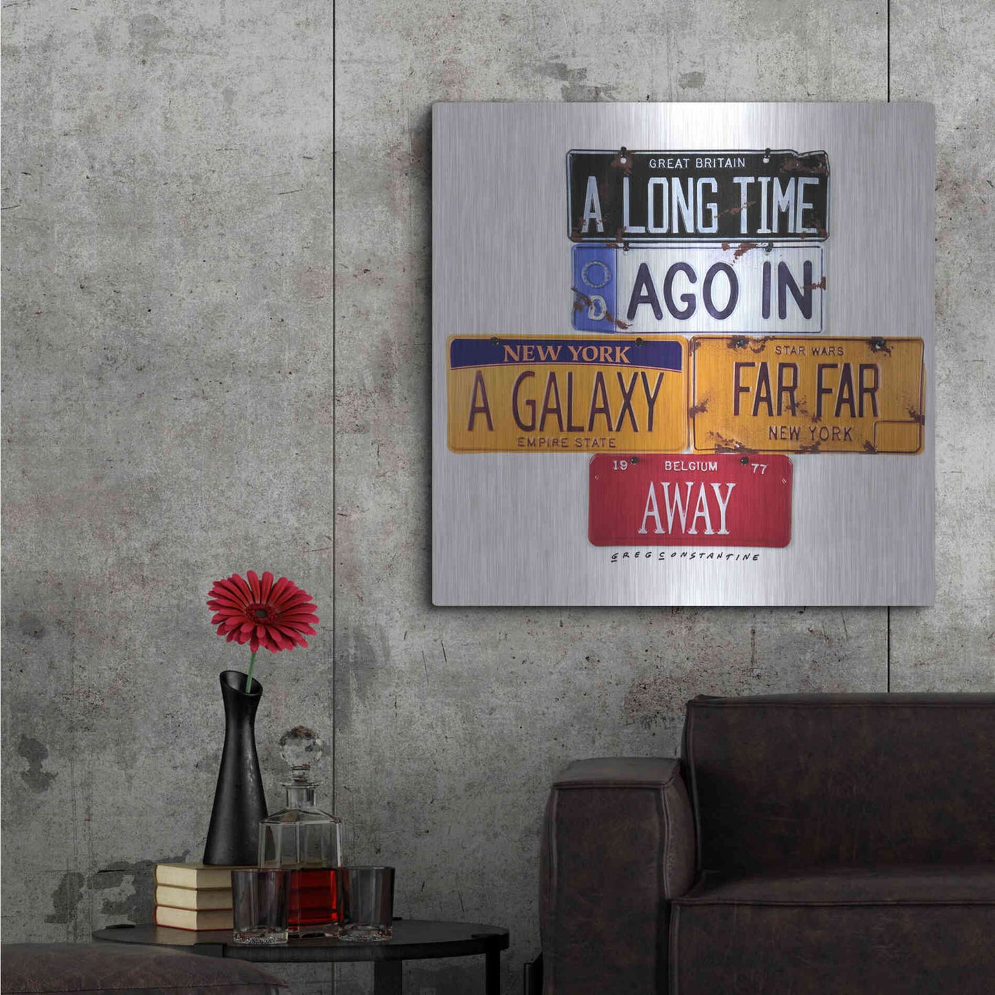 Luxe Metal Art 'A Long Time Ago' by Gregory Constantine, Metal Wall Art,36x36