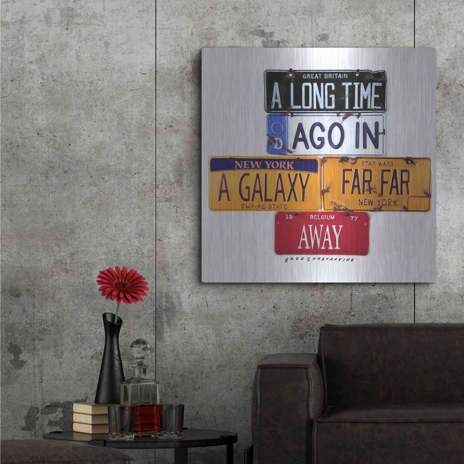 Luxe Metal Art 'A Long Time Ago' by Gregory Constantine, Metal Wall Art,36x36