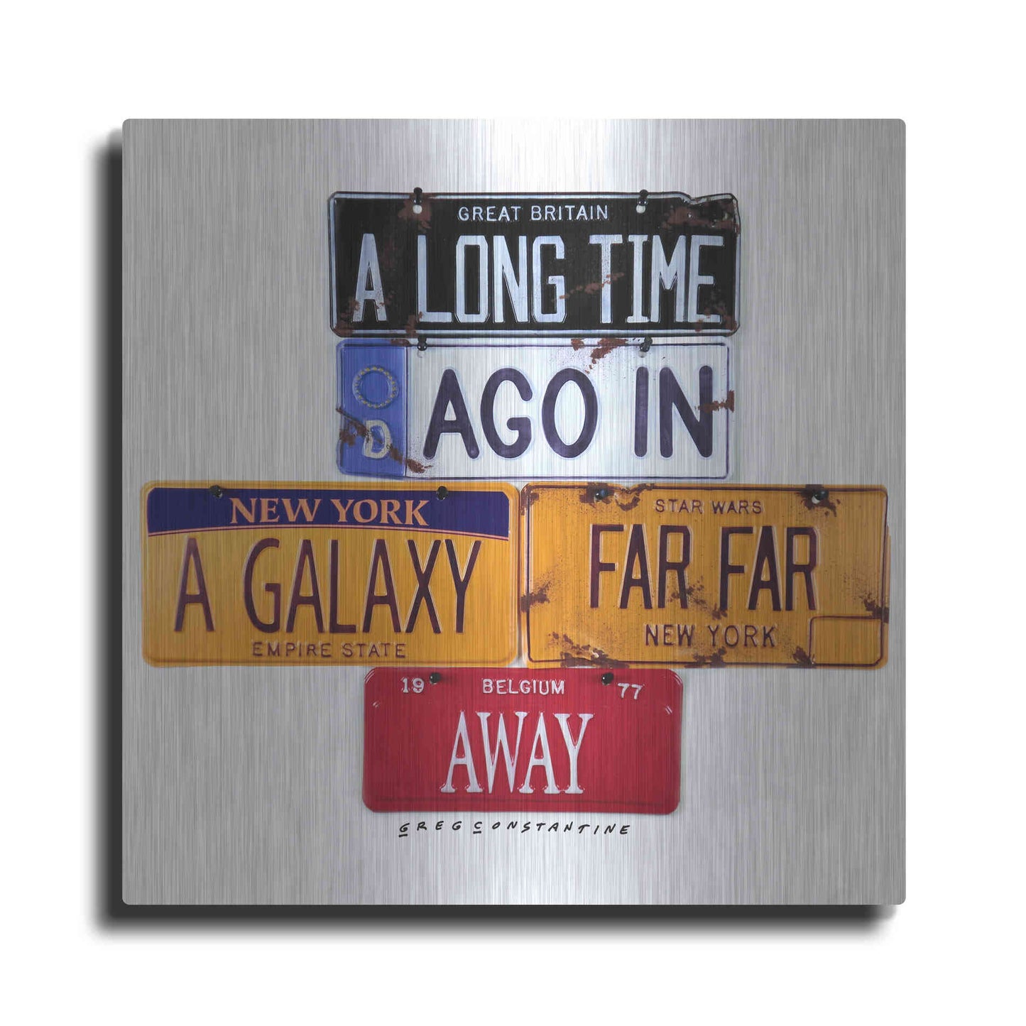Luxe Metal Art 'A Long Time Ago' by Gregory Constantine, Metal Wall Art